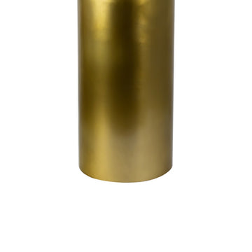 Miles 22.75" Mid-Century Modern Metal Sleek Cylinder Drink Table